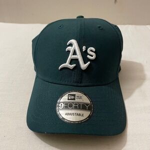 Oakland Athletics New Era 9FORTY Adjustable MLB Baseball Cap Dark‎ Green